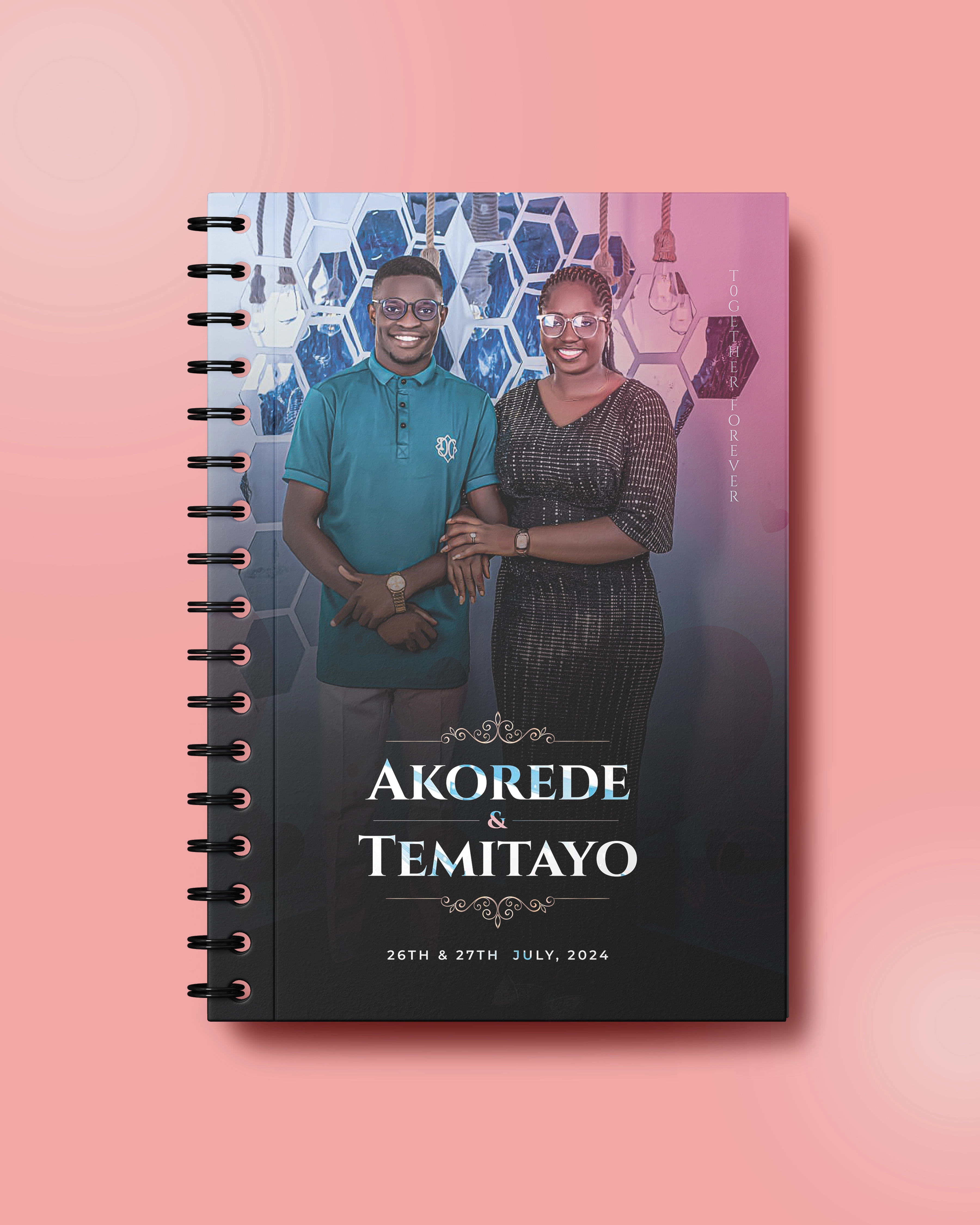 a wedding branding designs done for a couple in 2024